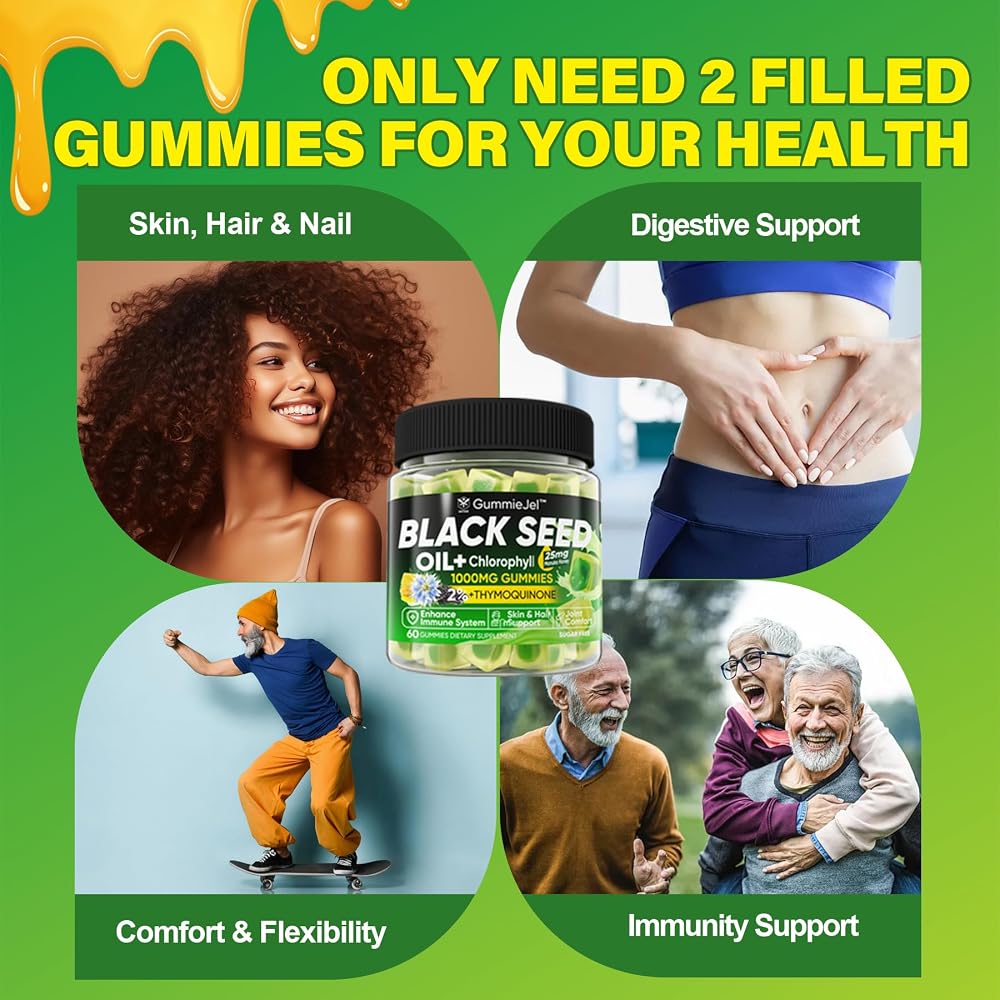 EnvyCure Black Seed Oil Gummies & Chlorophyll