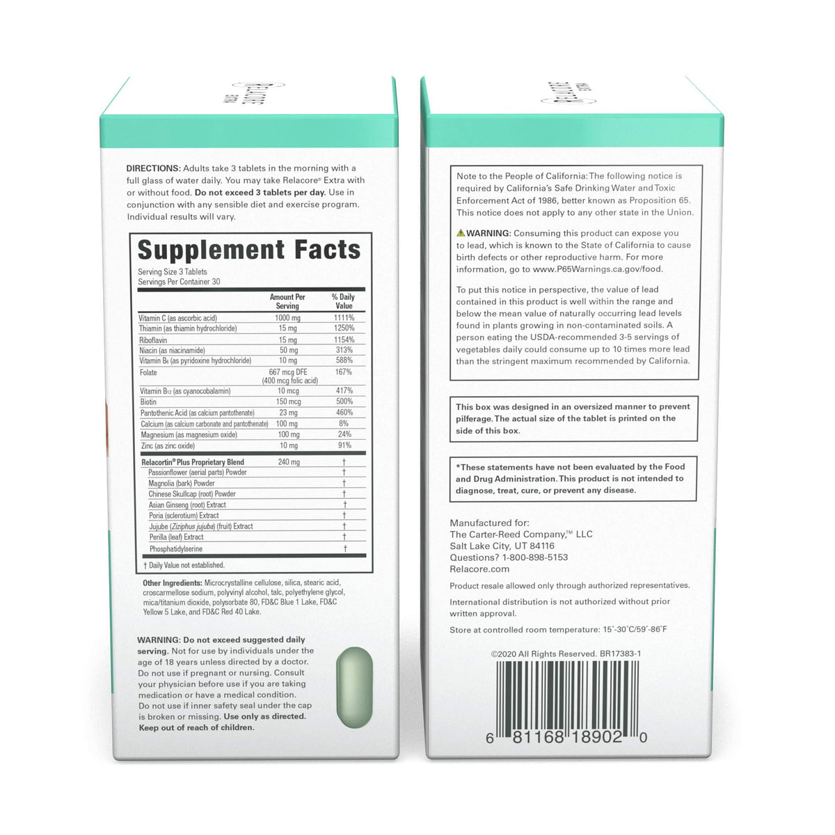 Relacore Extra Cortisol Support for Women Stress Supplement - 90 Tablets - image 3