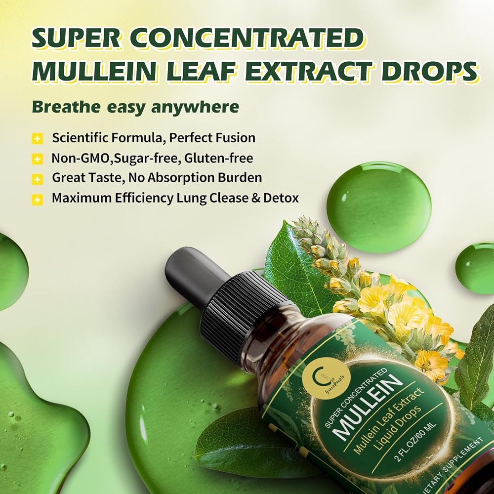 GPGP GreenPeople Mullein Leaf Extract Drops for Lungs