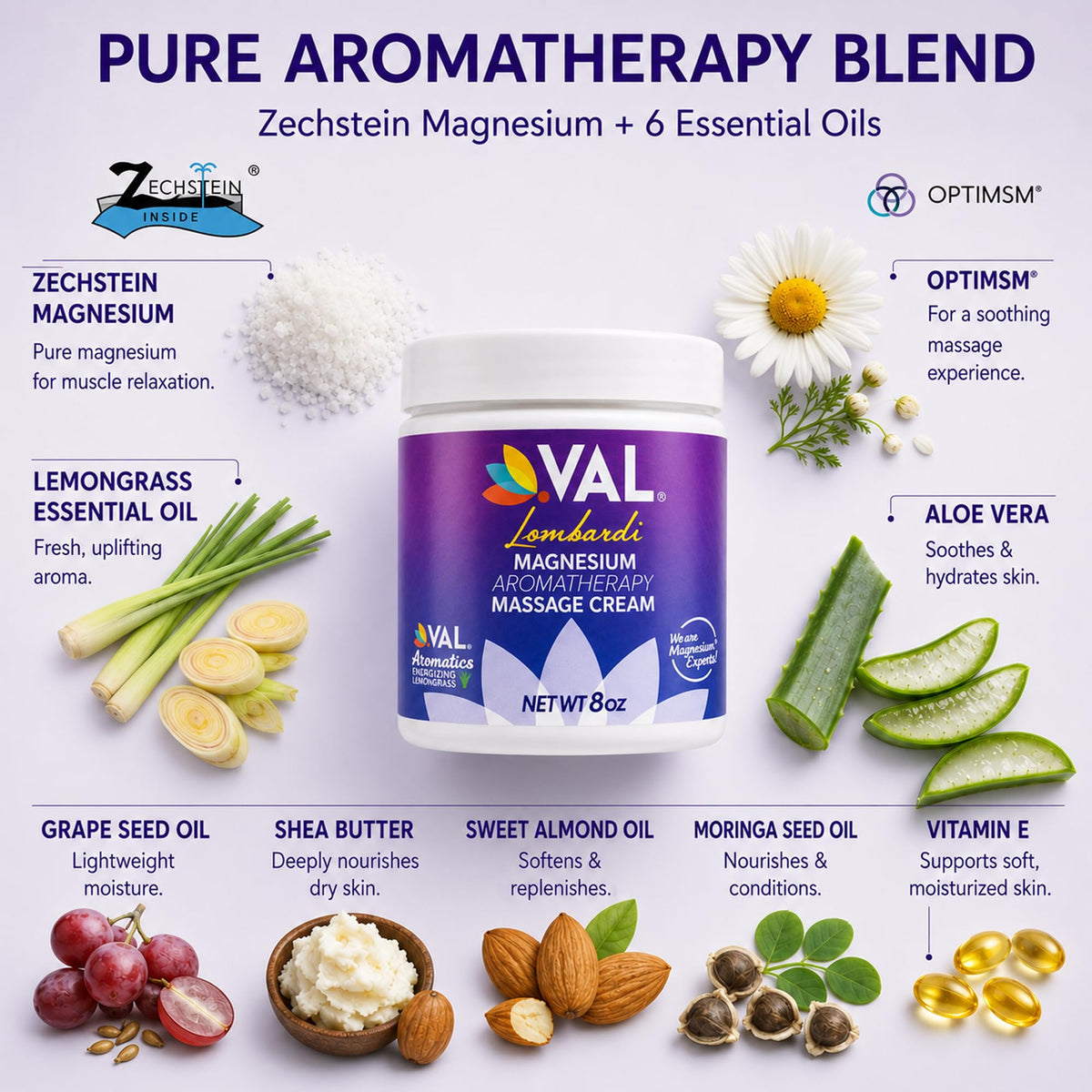 VAL Magnesium Aromatherapy Massage Cream - 8 oz - image 4