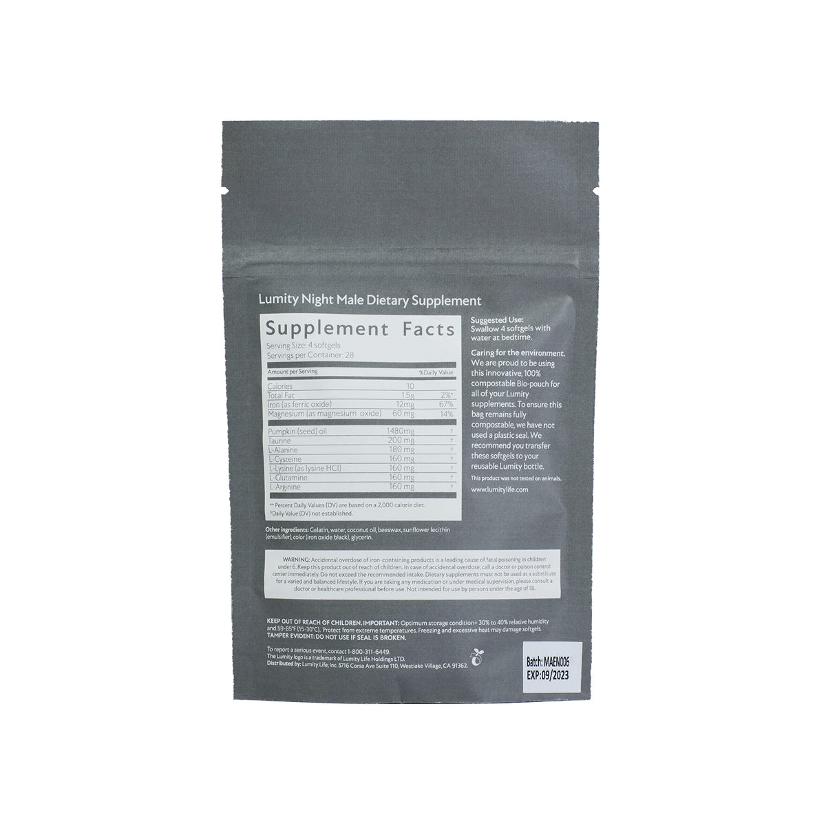 LUMITY Male Advanced Nutritional Supplement - 28-Day Supply - image 5