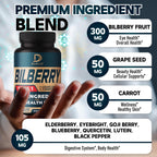 DEDICAD 10in1 Bilberry Extract Eye Supplement - 90 Vegan Capsules - image 3
