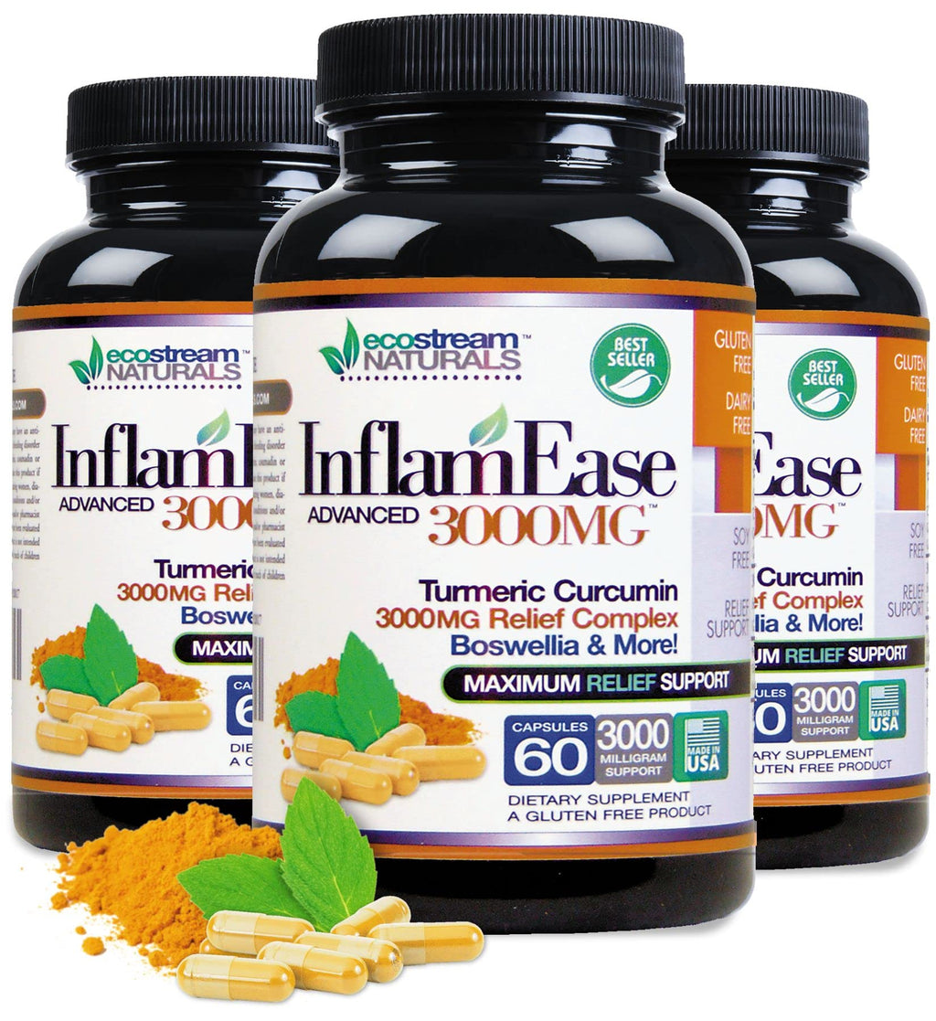 ecostream Naturals InflamEase with Turmeric & Boswellia - 120 Capsules - image 5