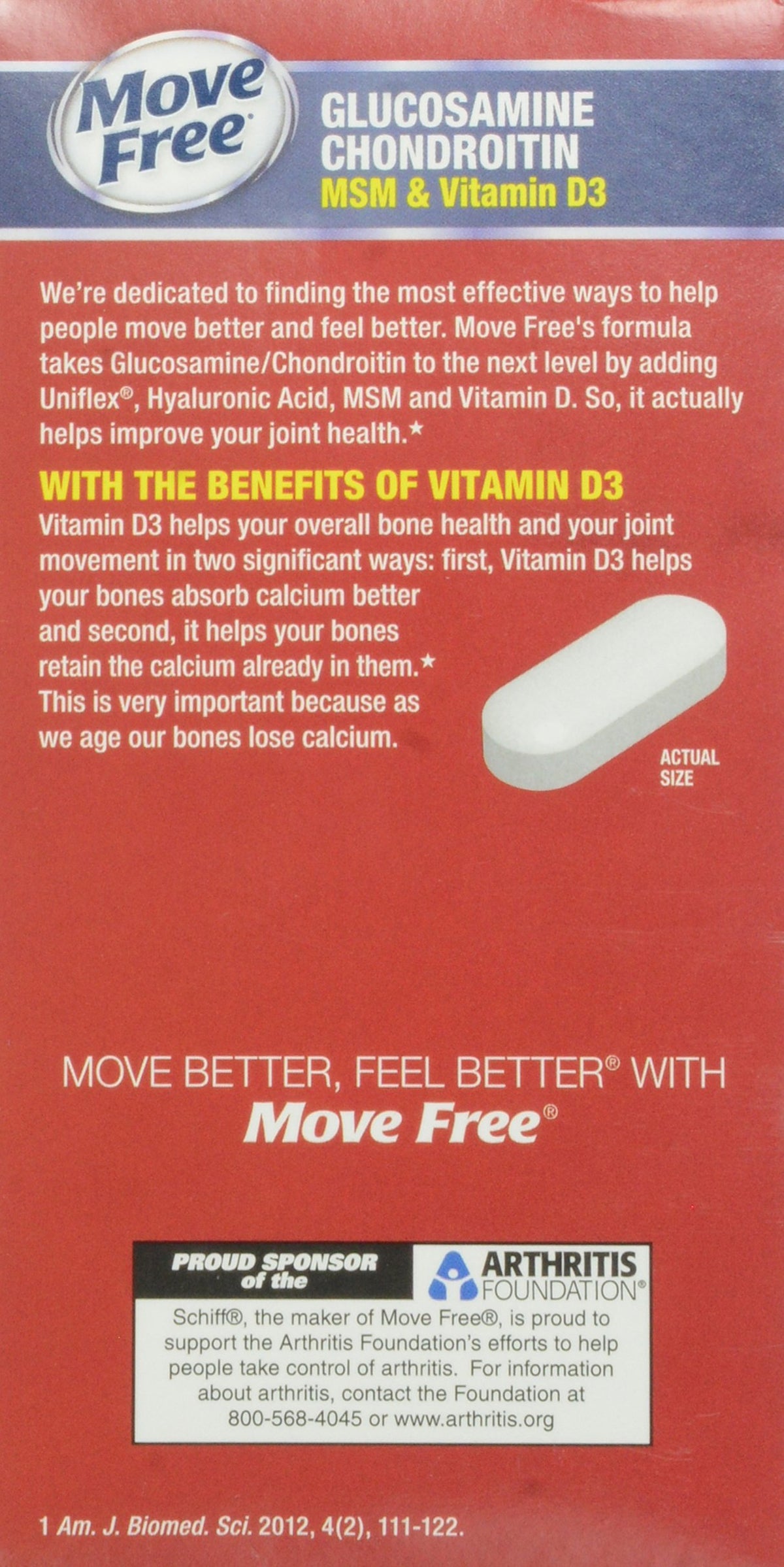Move Free Advanced Joint Supplement with Glucosamine & Chondroitin - 80 Tablets - image 4