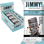JIMMYBAR Cookies N Cream Protein Bars 19g - 12 Count