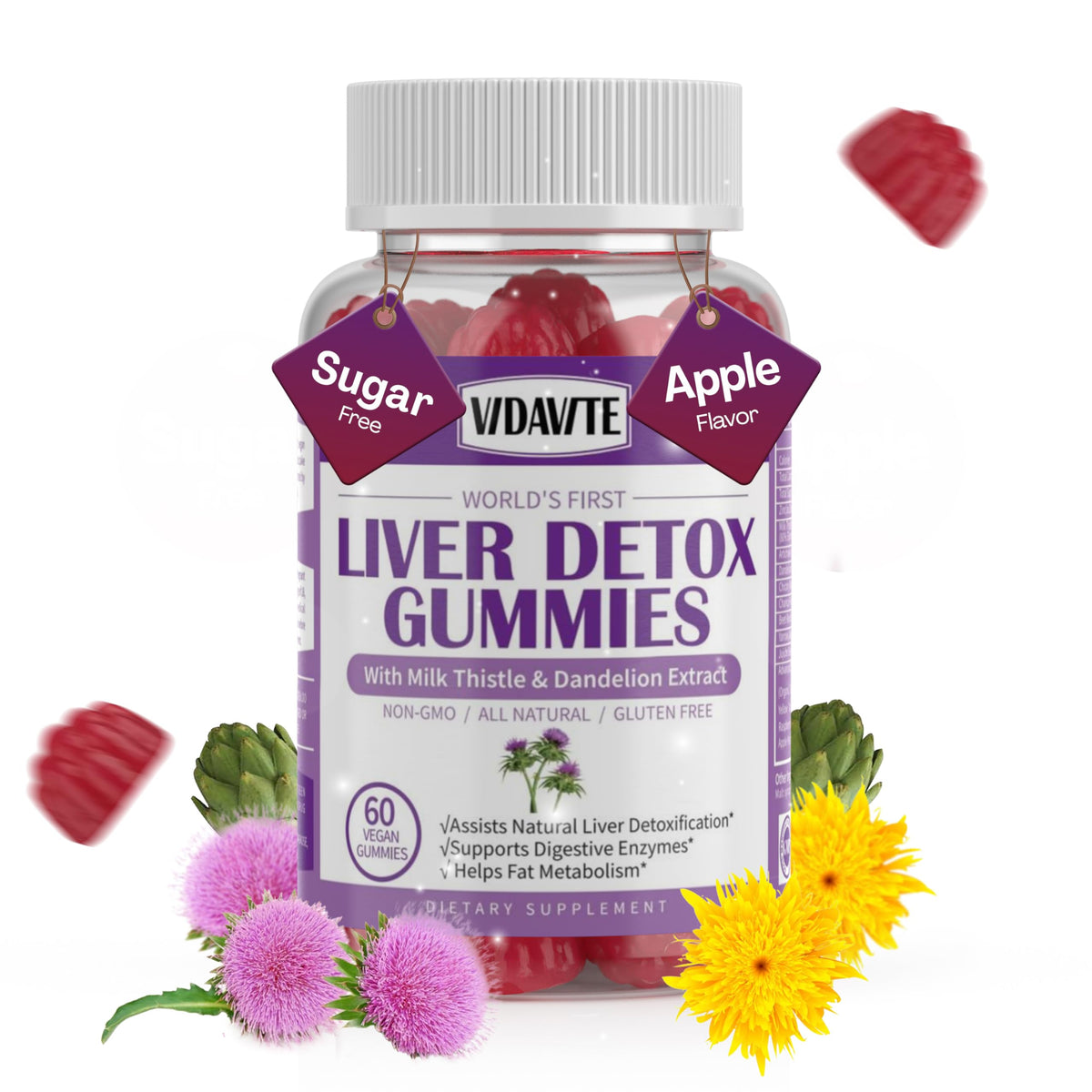 VIDAVITE Liver Cleanse Detox & Repair Gummies - 60 Count - image 7