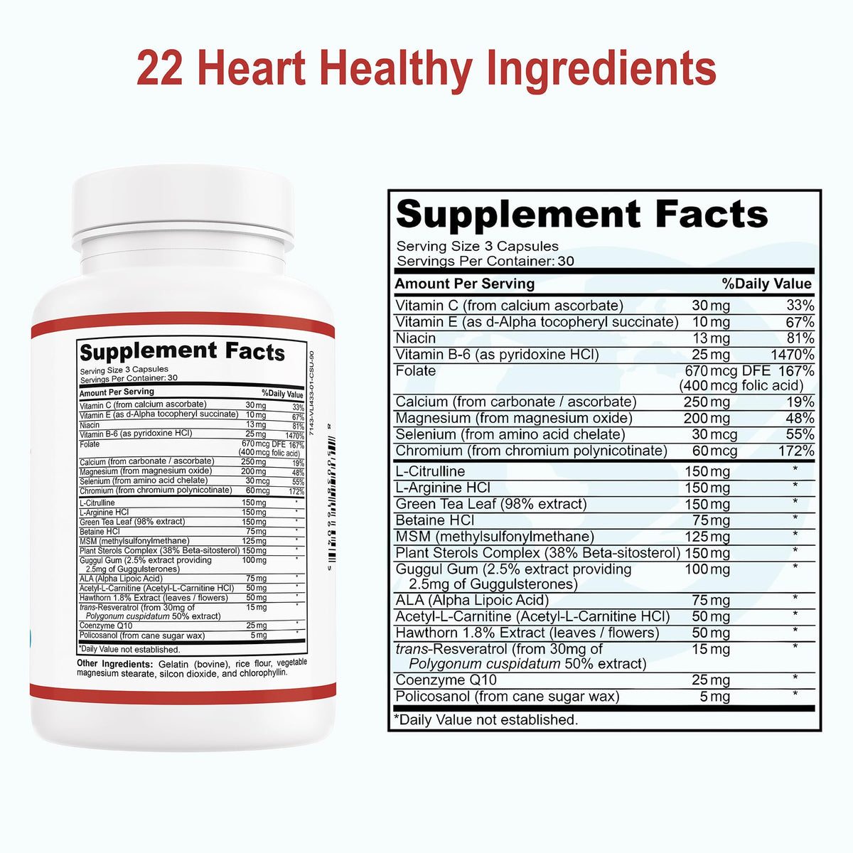 Holistic Planet Cardiovascular Support Complex - 90 Capsules - image 3