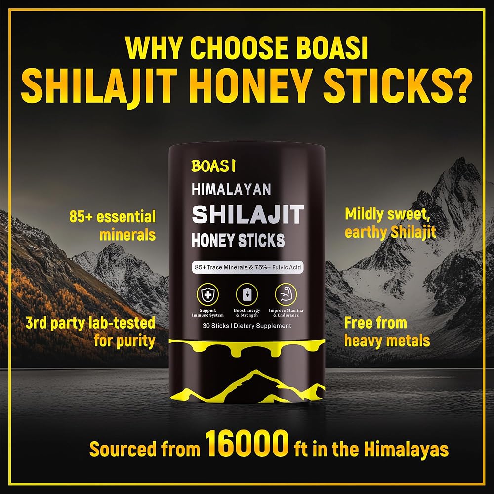 Boasi Shilajit Honey Sticks with Organic Saffron - 30 Sticks - image 5
