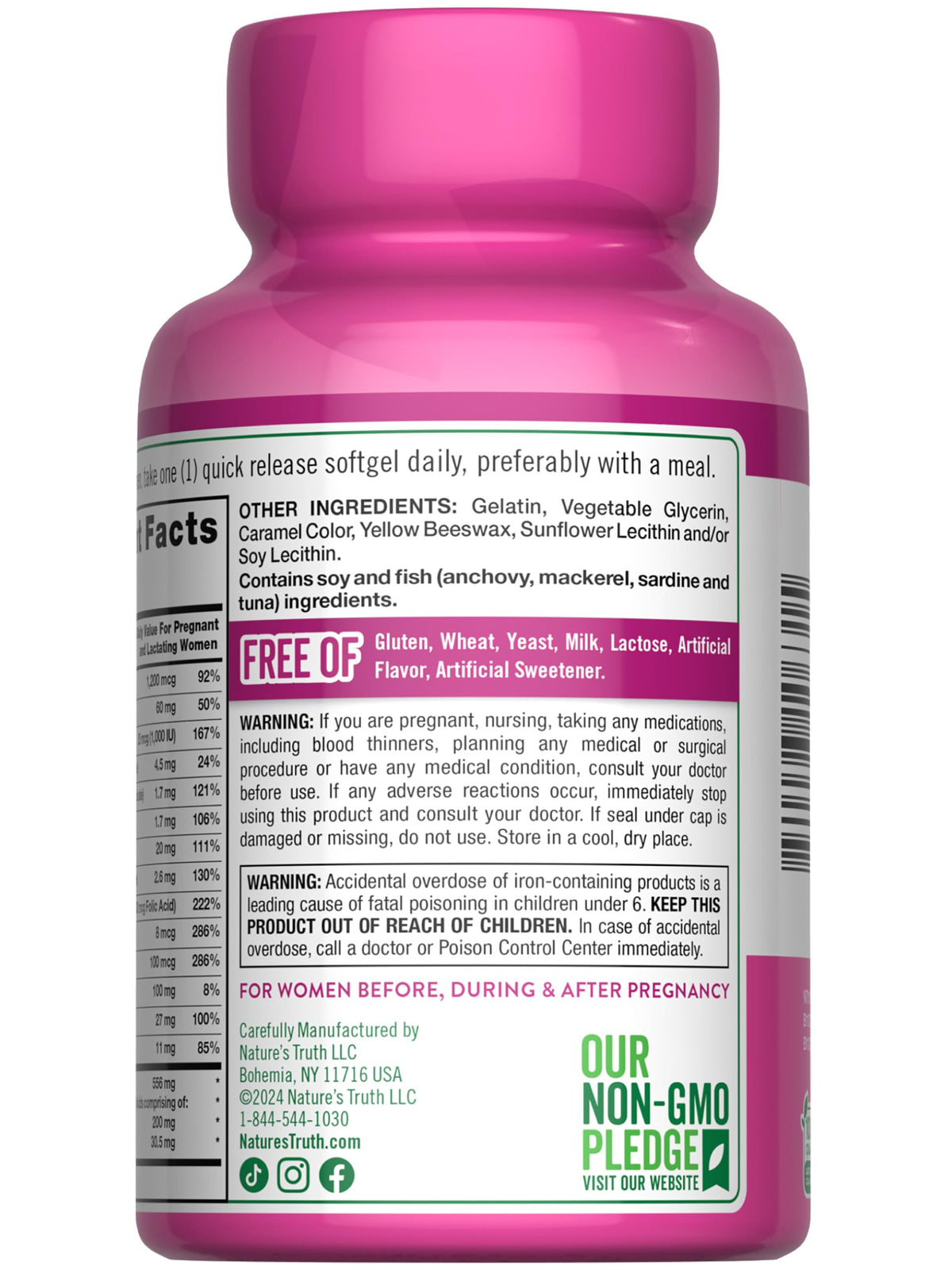 Nature's Truth Prenatal Vitamins for Women - 60 Softgels - image 7