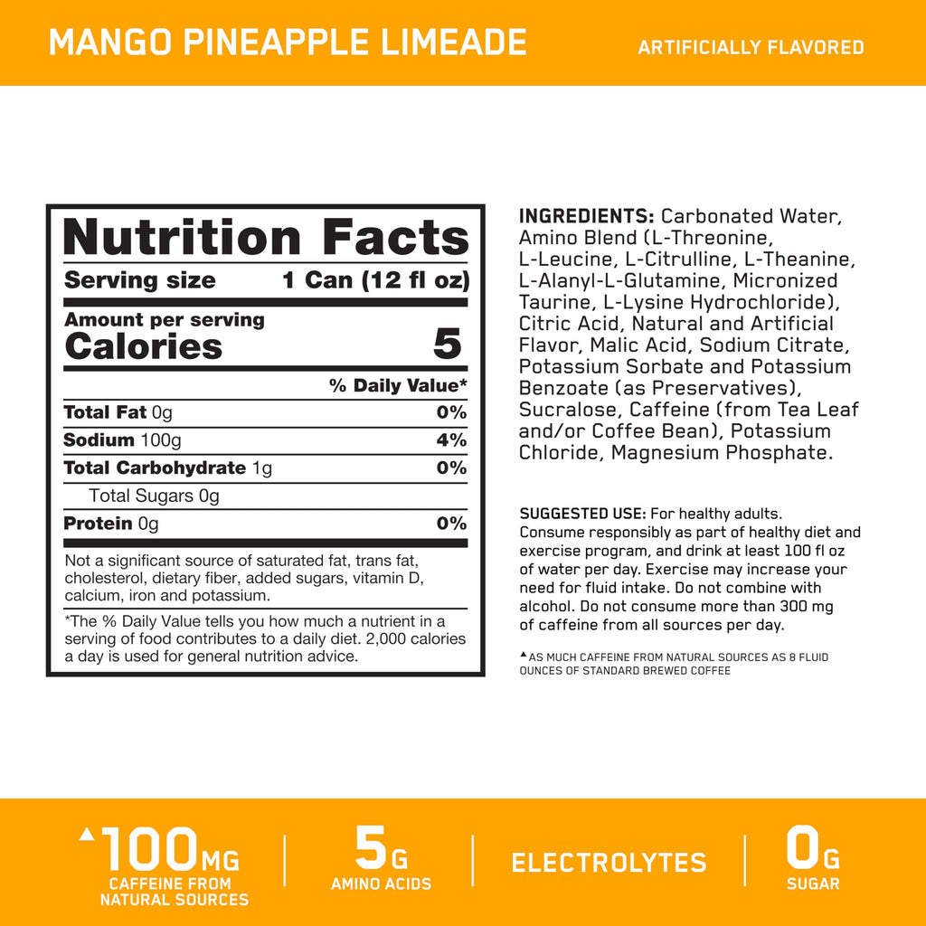 Optimum Nutrition Essential Amino Energy Sparkling Hydration Drink