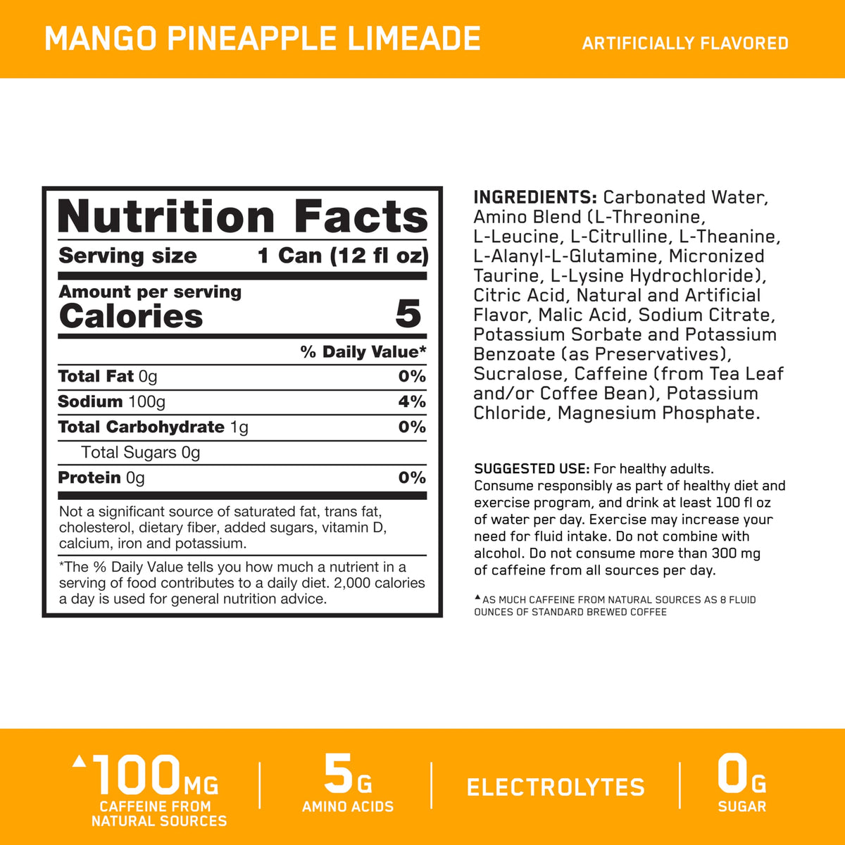 Optimum Nutrition Essential Amino Energy Sparkling Hydration Drink
