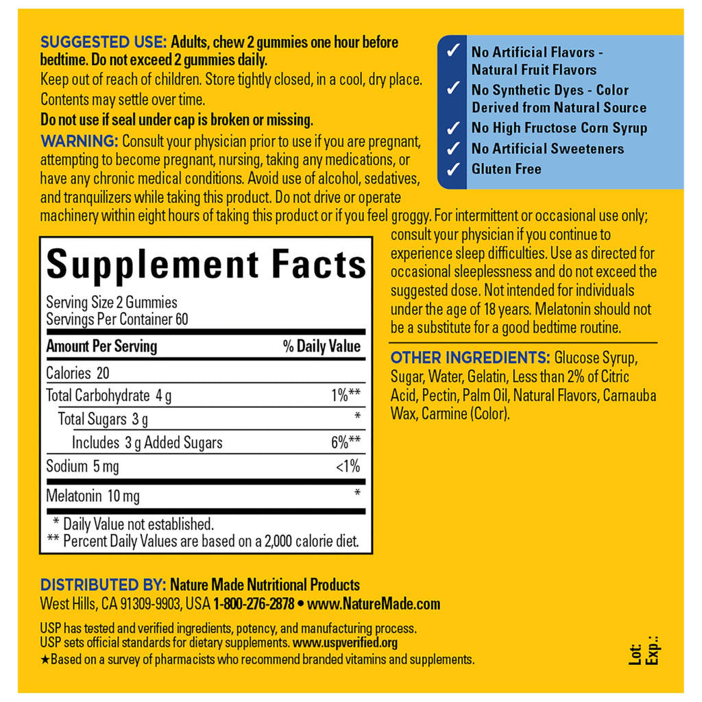 Nature Made Melatonin 10 mg