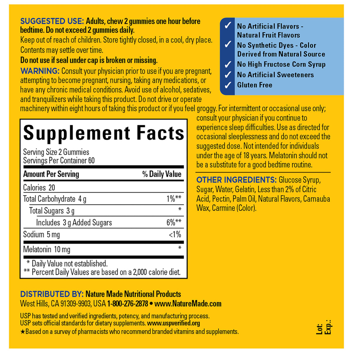 Nature Made Melatonin 10 mg