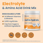 NativePath Hydrate Electrolyte Powder Tangerine - 30 Servings - image 2