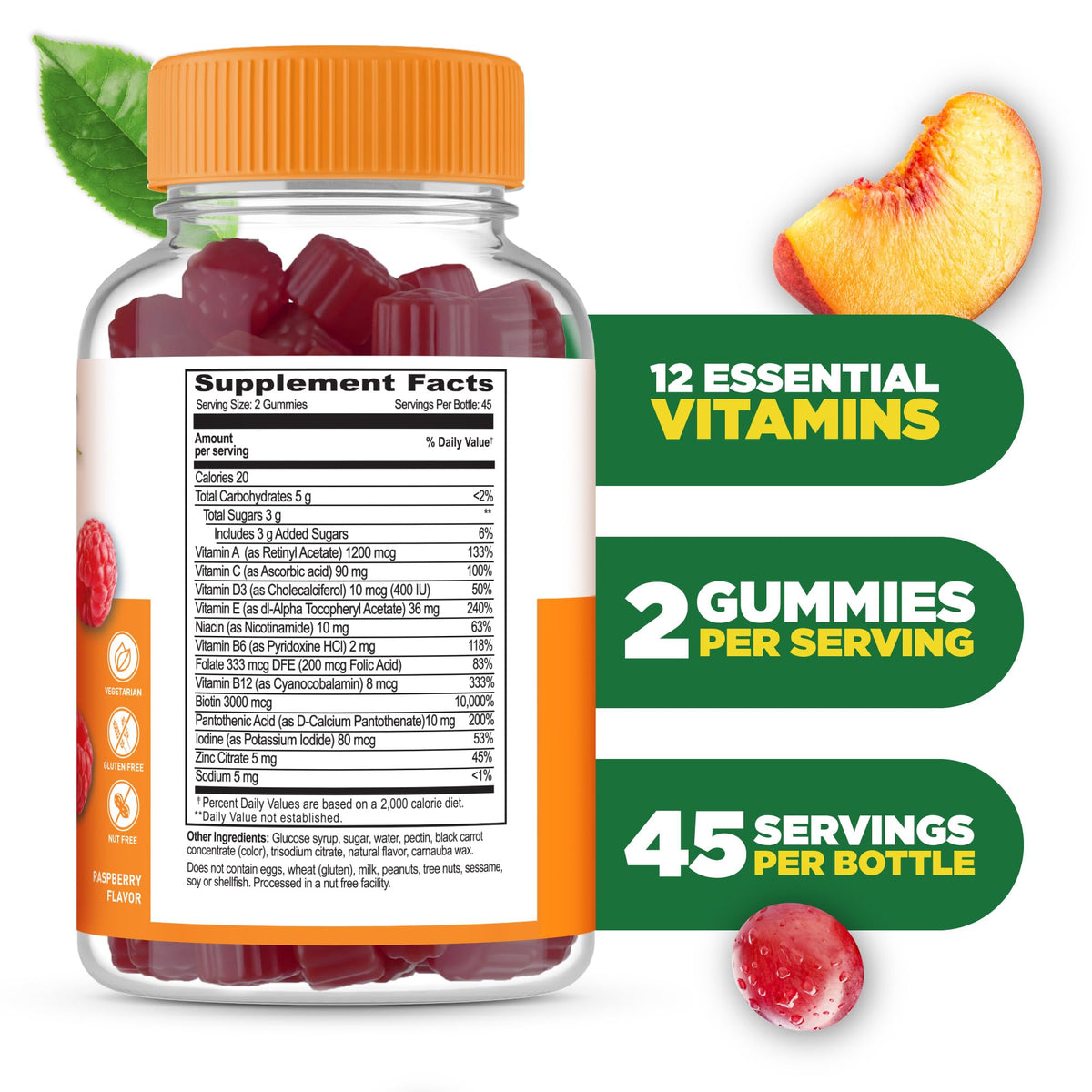 Lifeable Women's Multivitamin Gummies with Biotin - 90 Count - image 2
