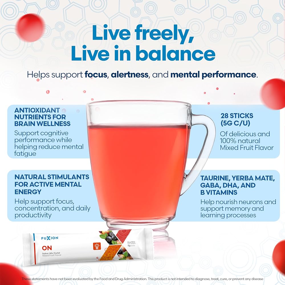FuXion ON Brain Support Drink Mix - 28 Sticks - image 2