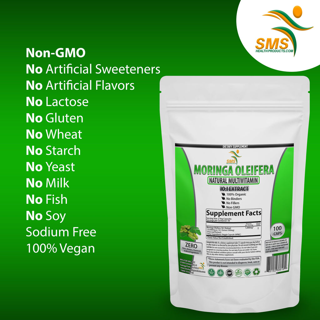 SMSHEALTHPRODUCTS Moringa Oleifera 100% Pure Leaf Powder - image 3