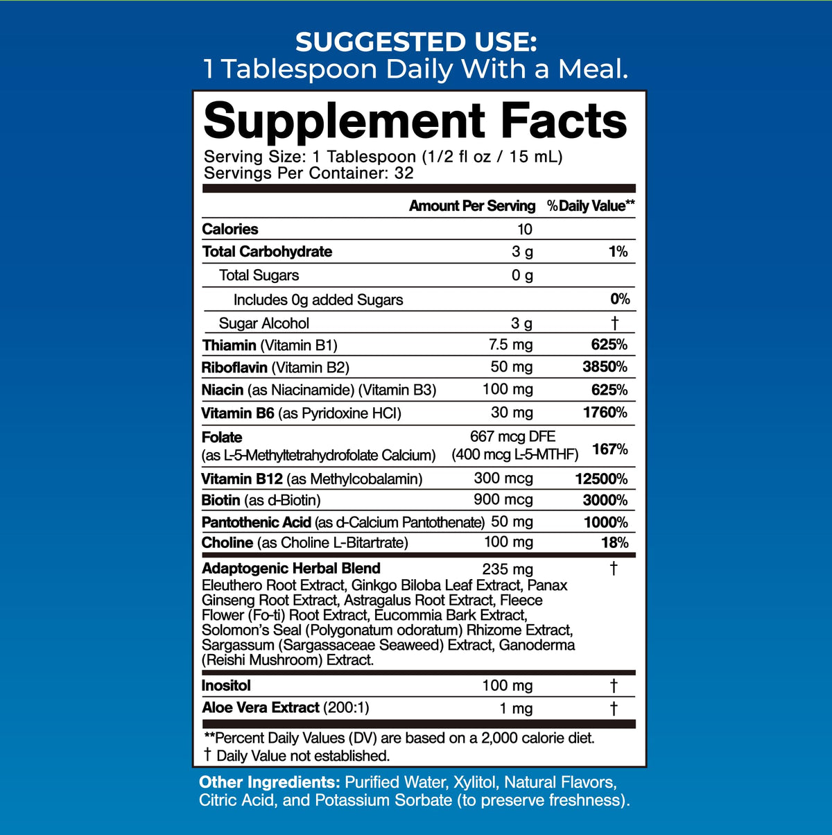 Tropical Oasis Premium Liquid B-Complex with Energy Herbs - 16 oz - image 2