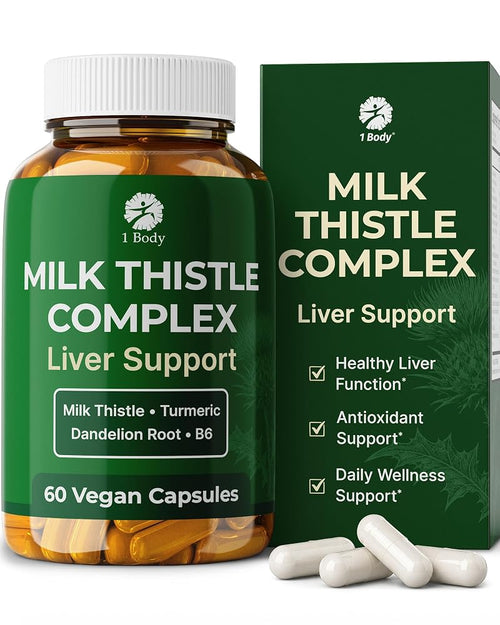 1 Body Milk Thistle Complex Liver Support - 60 Vegan Capsules