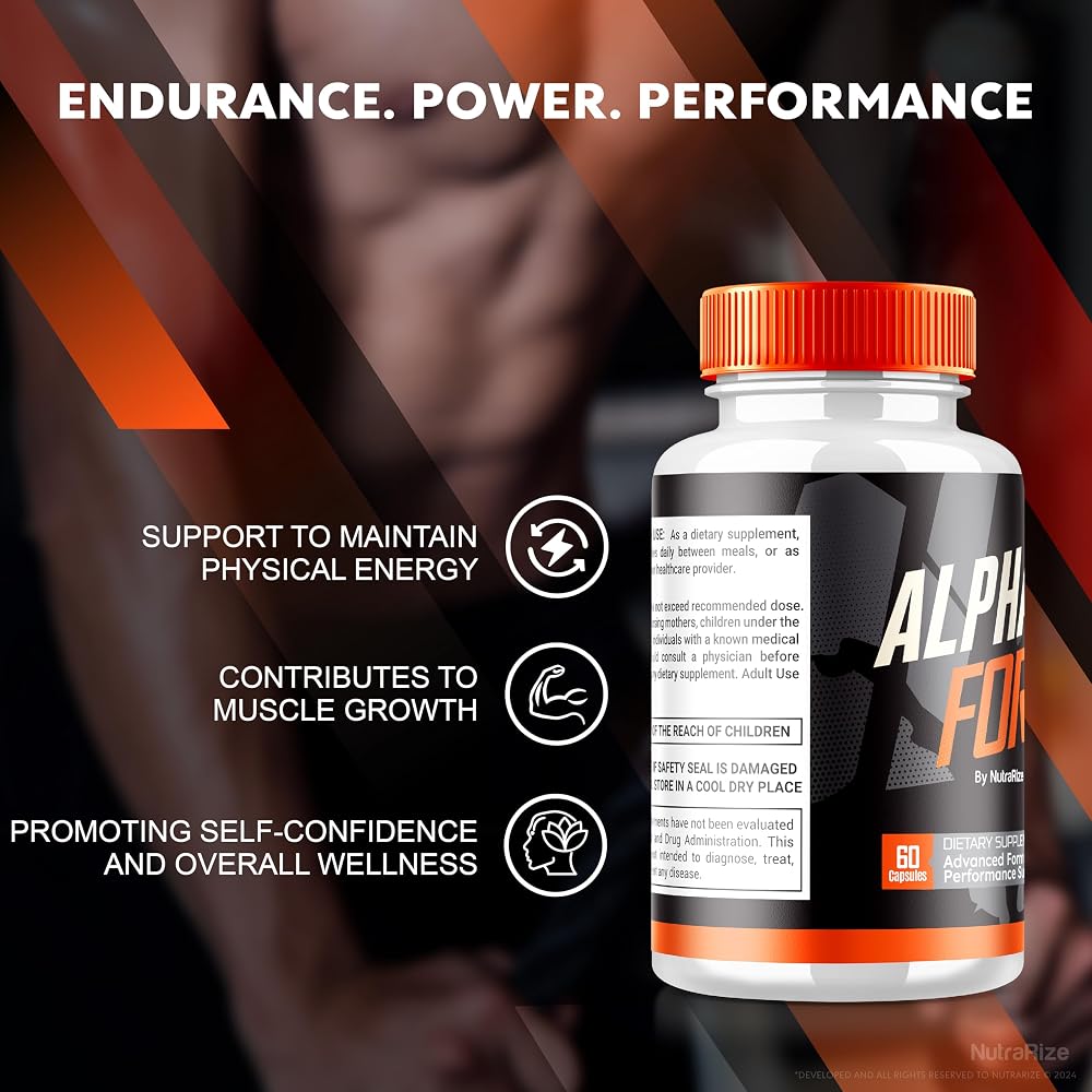NutraRize Alpha Force Capsules for Energy and Performance - 300 Capsules - image 6