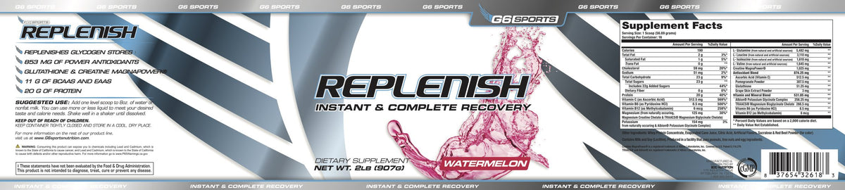 G6 Sports G6 Replenish 2lb
