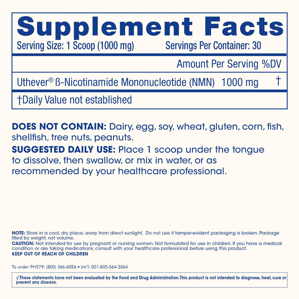 ProHealth NMN Pro Powder Clinically Studied Uthever® NMN. NAD+