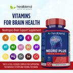 healblend Neuro Plus Brain & Focus Formula - Nootropic Brain Booster