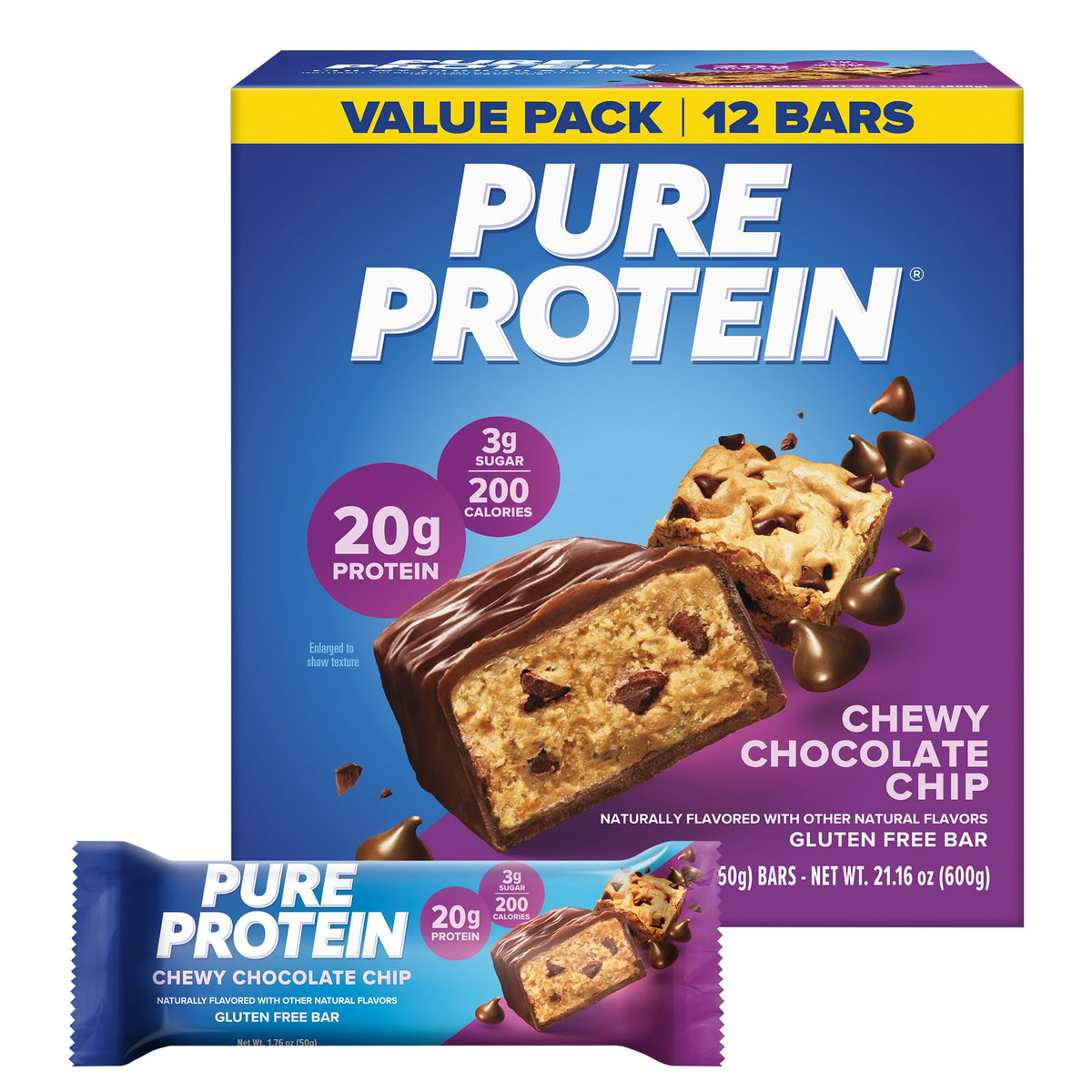 Pure Protein Bars, High Protein, Nutritious Snacks to Support Energy