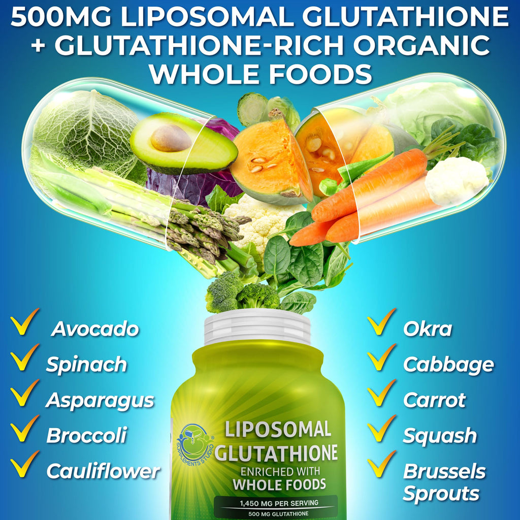 SUPPLEMENTS STUDIO Liposomal Glutathione 500mg - Glutathione