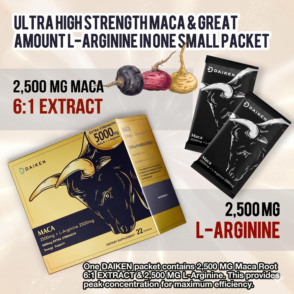 DAIKEN Organic Peruvian Maca Root Powder with L-Arginine - 5.75 oz - image 2