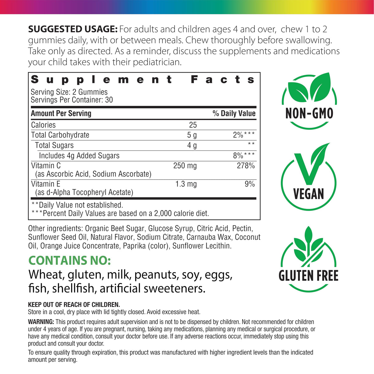 Rainbow Light Vitamin C Gummies Citrus Flavored - 60 Count - image 2