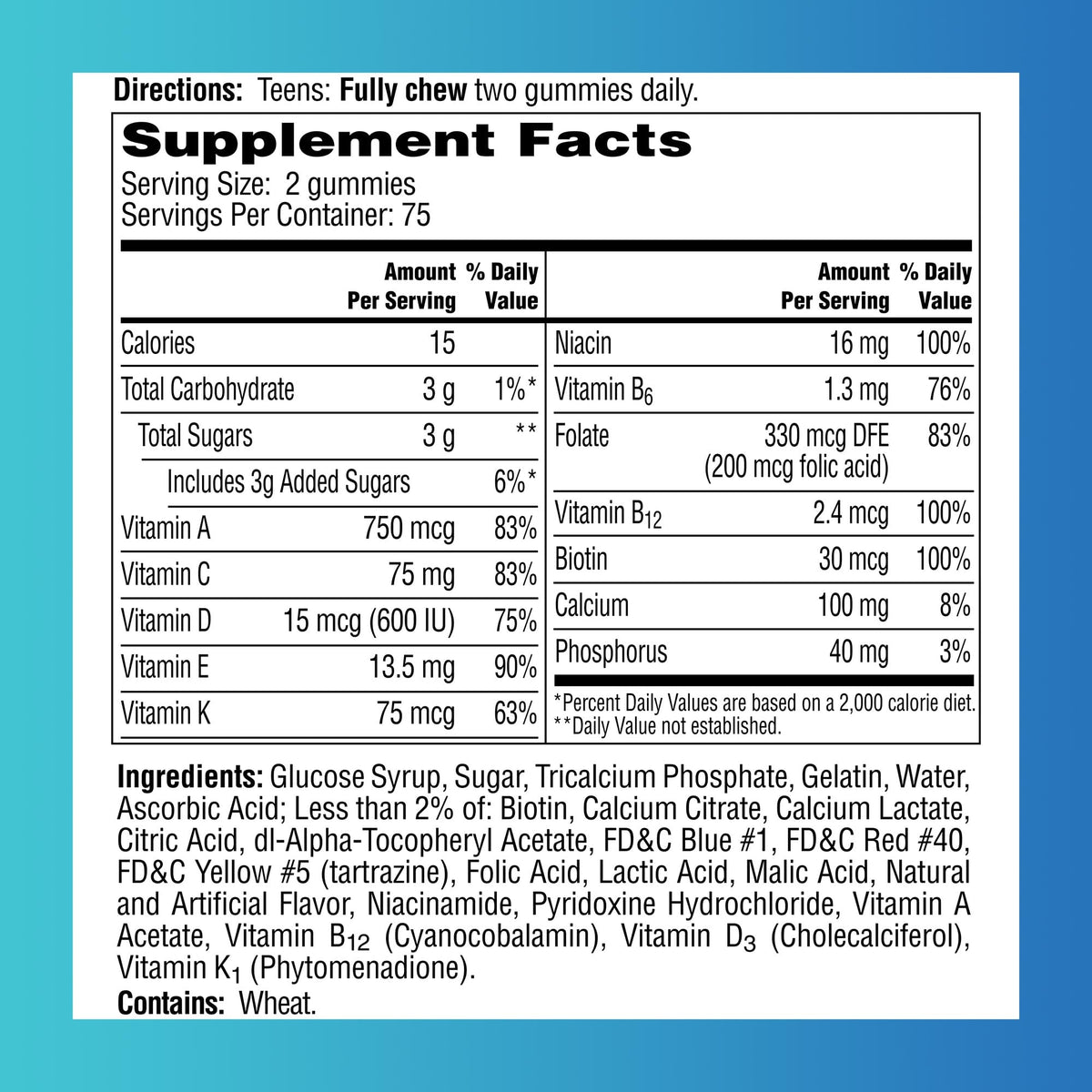 One A Day Teen Boy Multivitamin Gummies - 150 Count - image 2