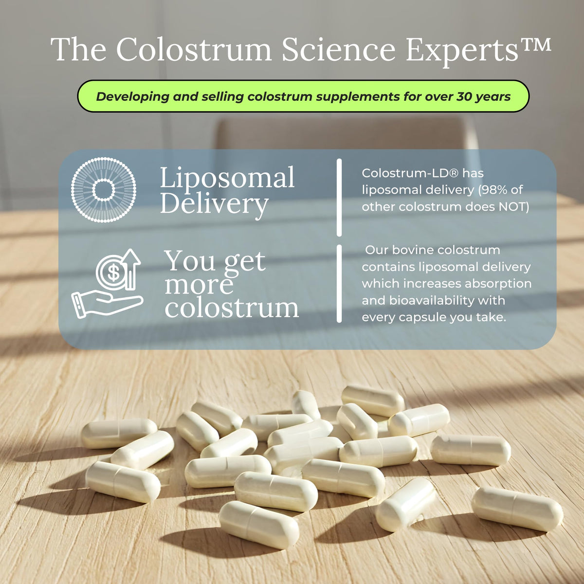 Colostrum-LD Liposomal Capsules for Gut & Immune Support - 240 Count - image 3
