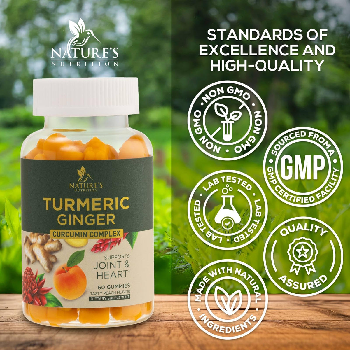 Nature's Nutrition Turmeric Gummies - 95% Curcuminoids - Best