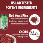 Yuve Red Yeast Rice 1200 mg with CoQ10 - 240 Vegetarian Capsules - image 2