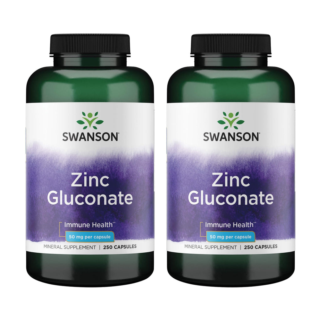 Swanson Zinc Gluconate 50 mg Immune Support - 500 Capsules