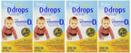 Ddrops Baby Vitamin D3 400 IU - 90 Drops (4 Pack)