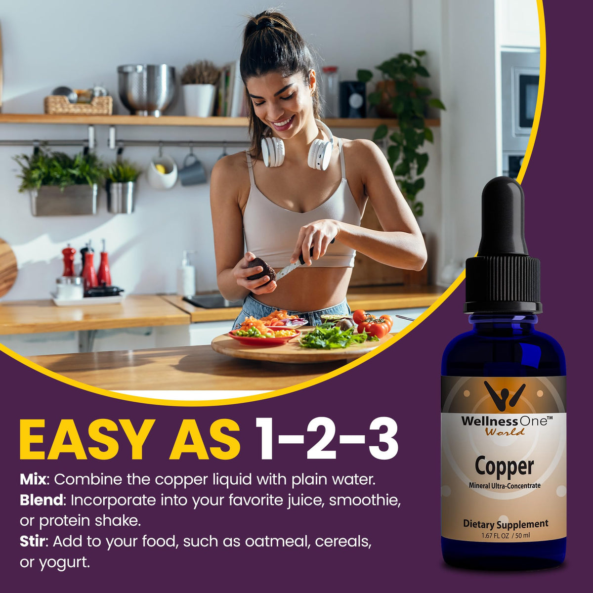 WellnessOne Liquid Copper Supplement Drops - 1.67 fl oz - image 6