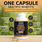 Ion Supplements Grass Fed Beef Liver Capsules - 180 Count - image 4