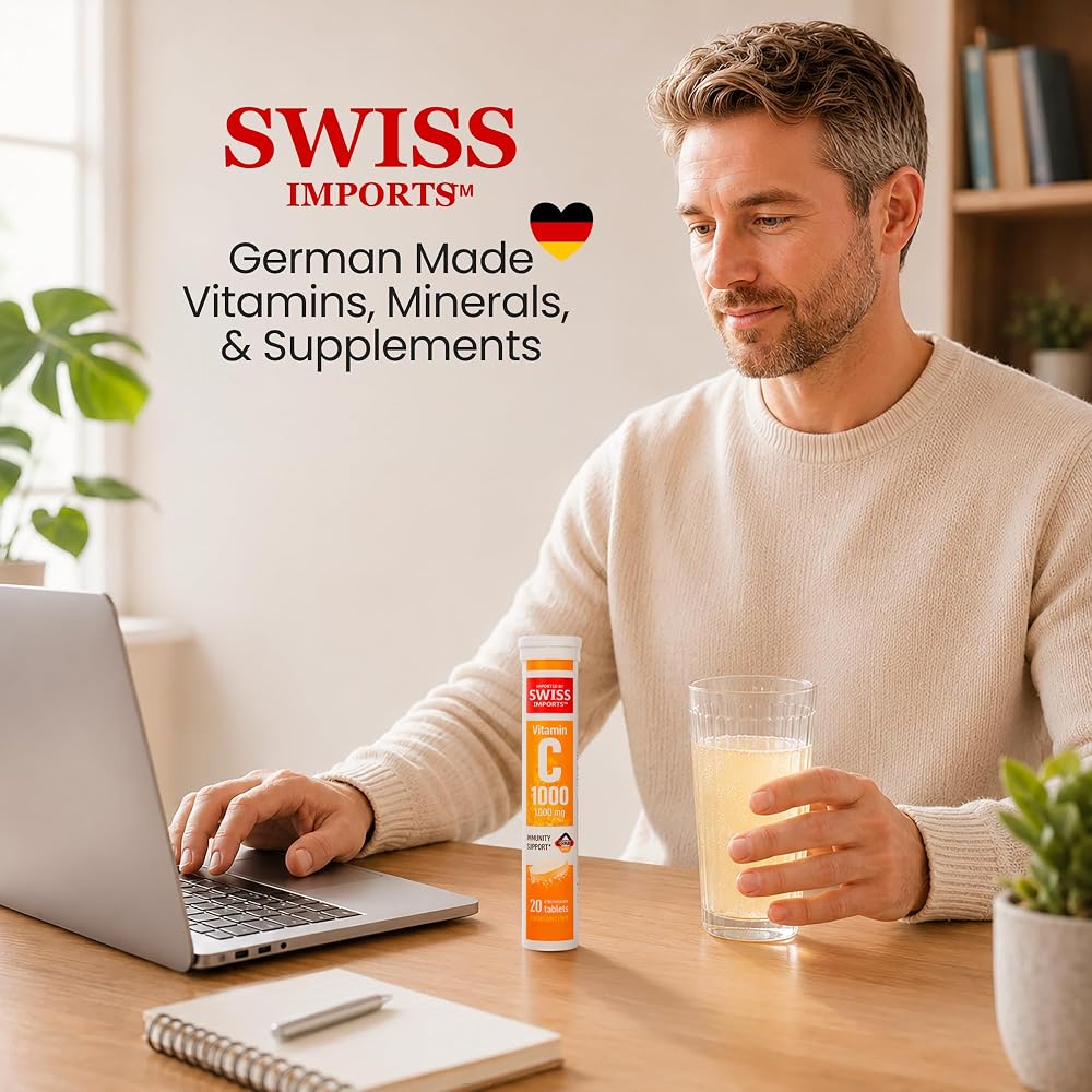 Swiss Imports Effervescent Vitamin C 1000mg Dietary Supplement