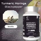 Heroot Organic Turmeric with Black Pepper & Moringa 1000 mg - 60 Capsules - image 5