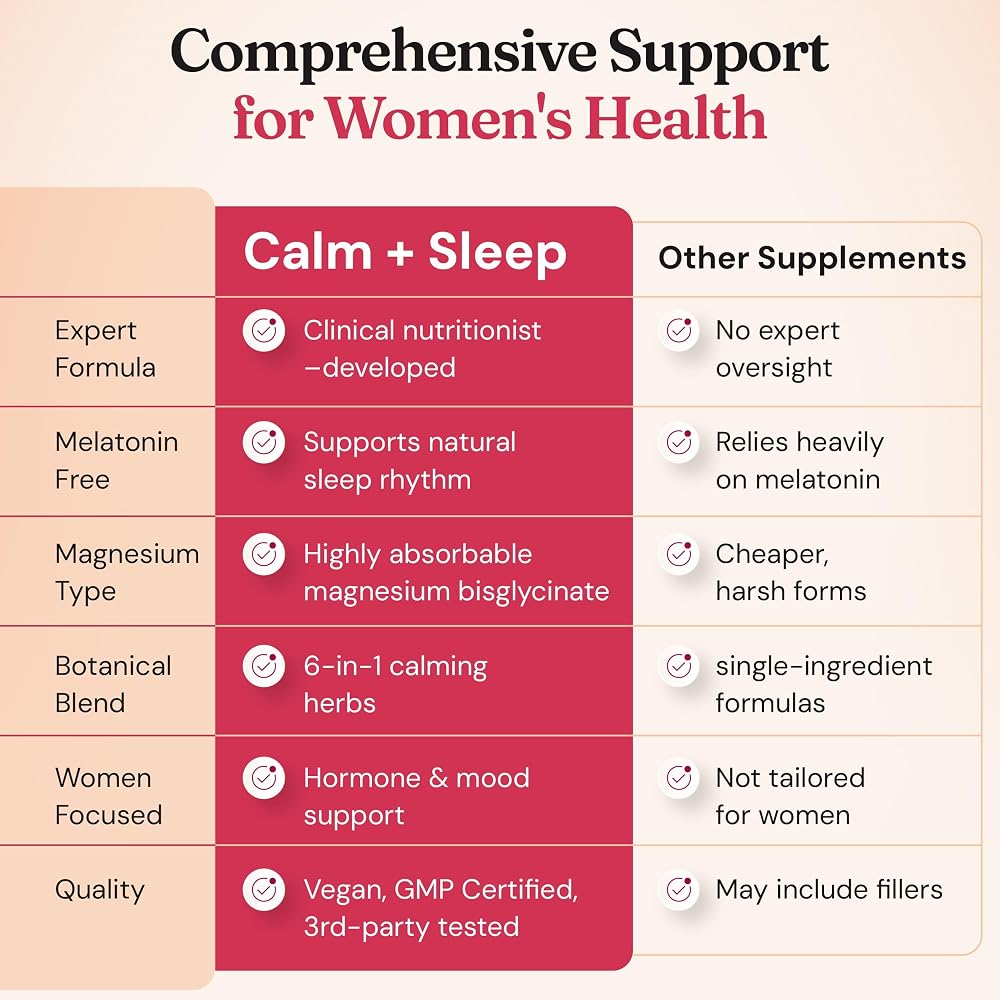 Nourished Melatonin-Free Calm + Sleep Support for Women