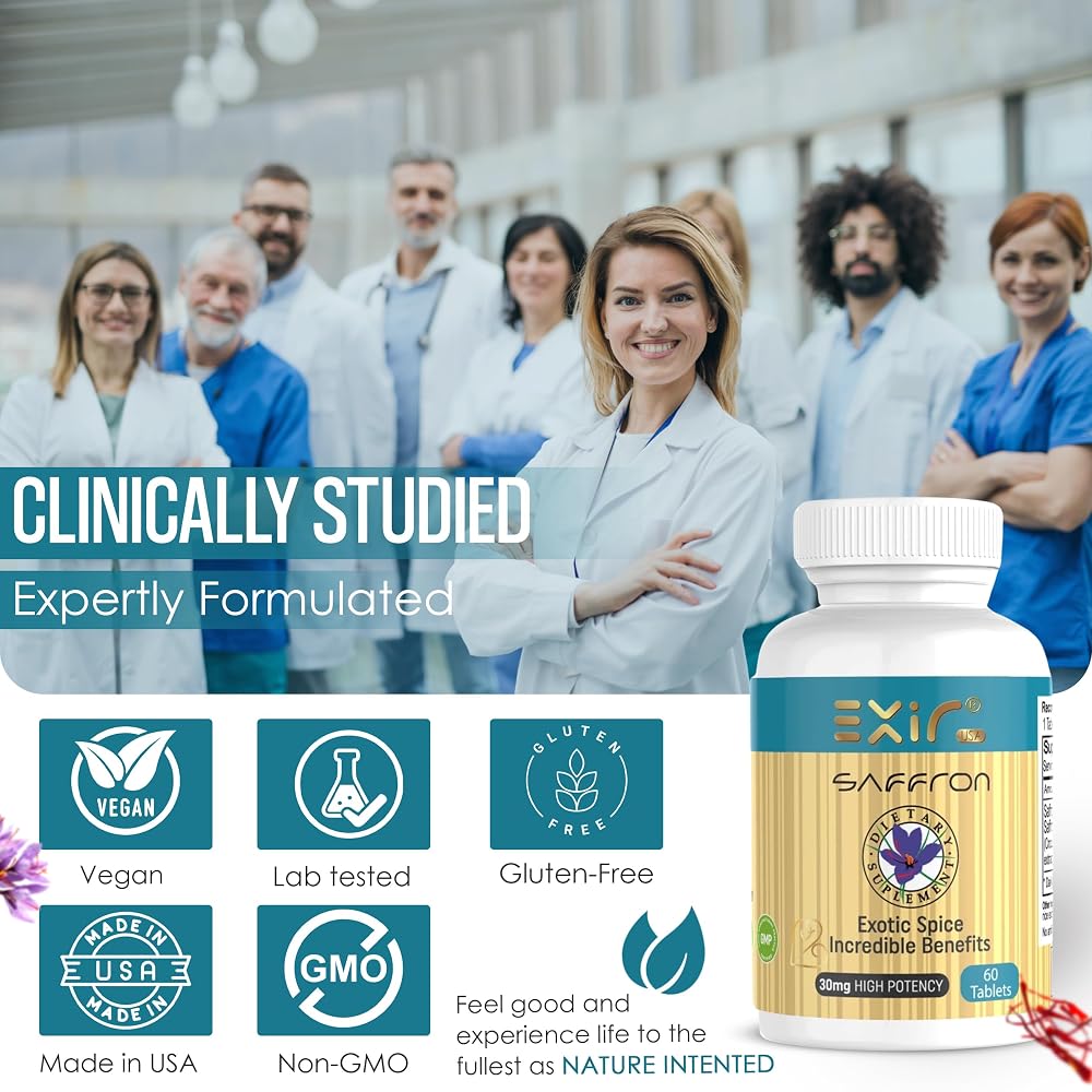 EXIR Saffron Supplement 30mg High Potency - 60 Tablets - image 6