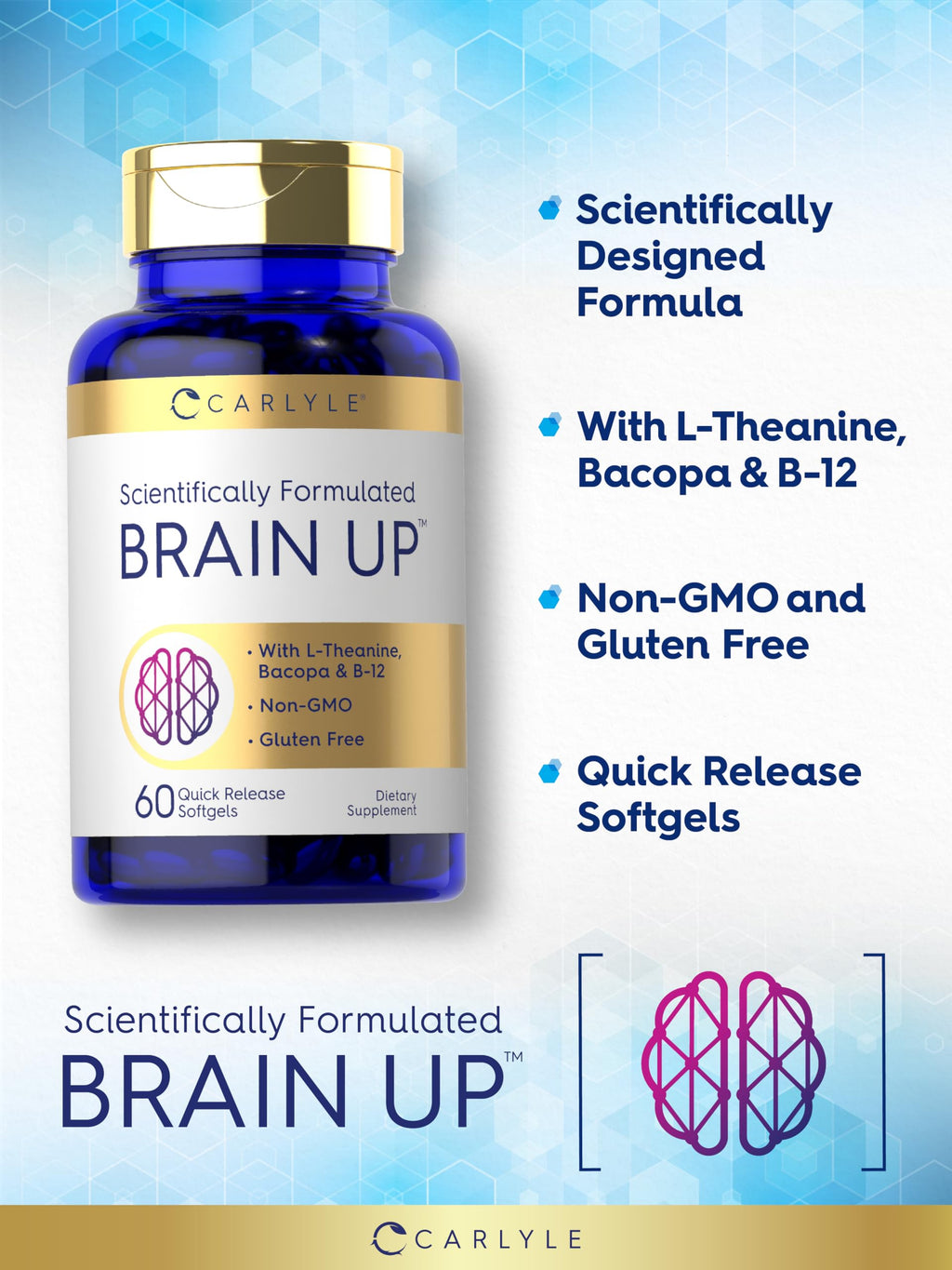 Carlyle Brain Nootropic Supplement - 60 Softgels - image 4