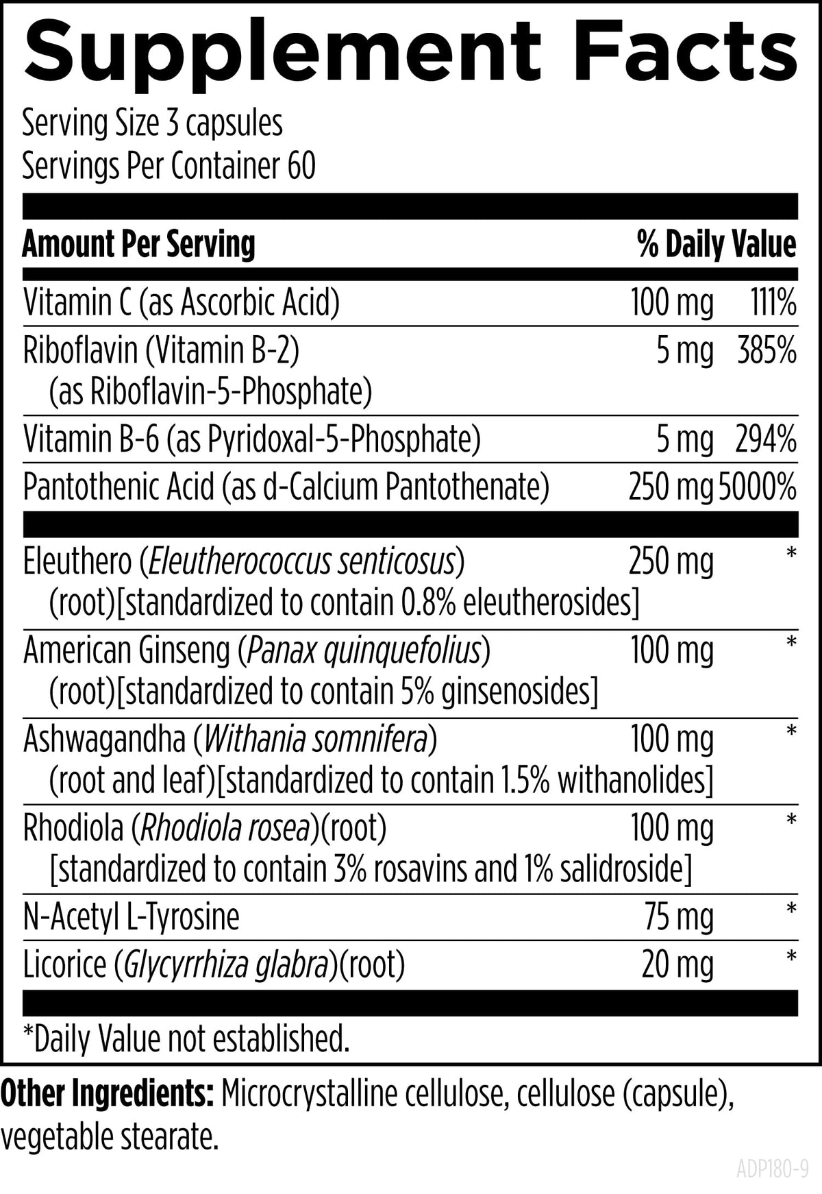 Designs for Health Adrenotone Energy & Mood Support - 180 Capsules - image 3