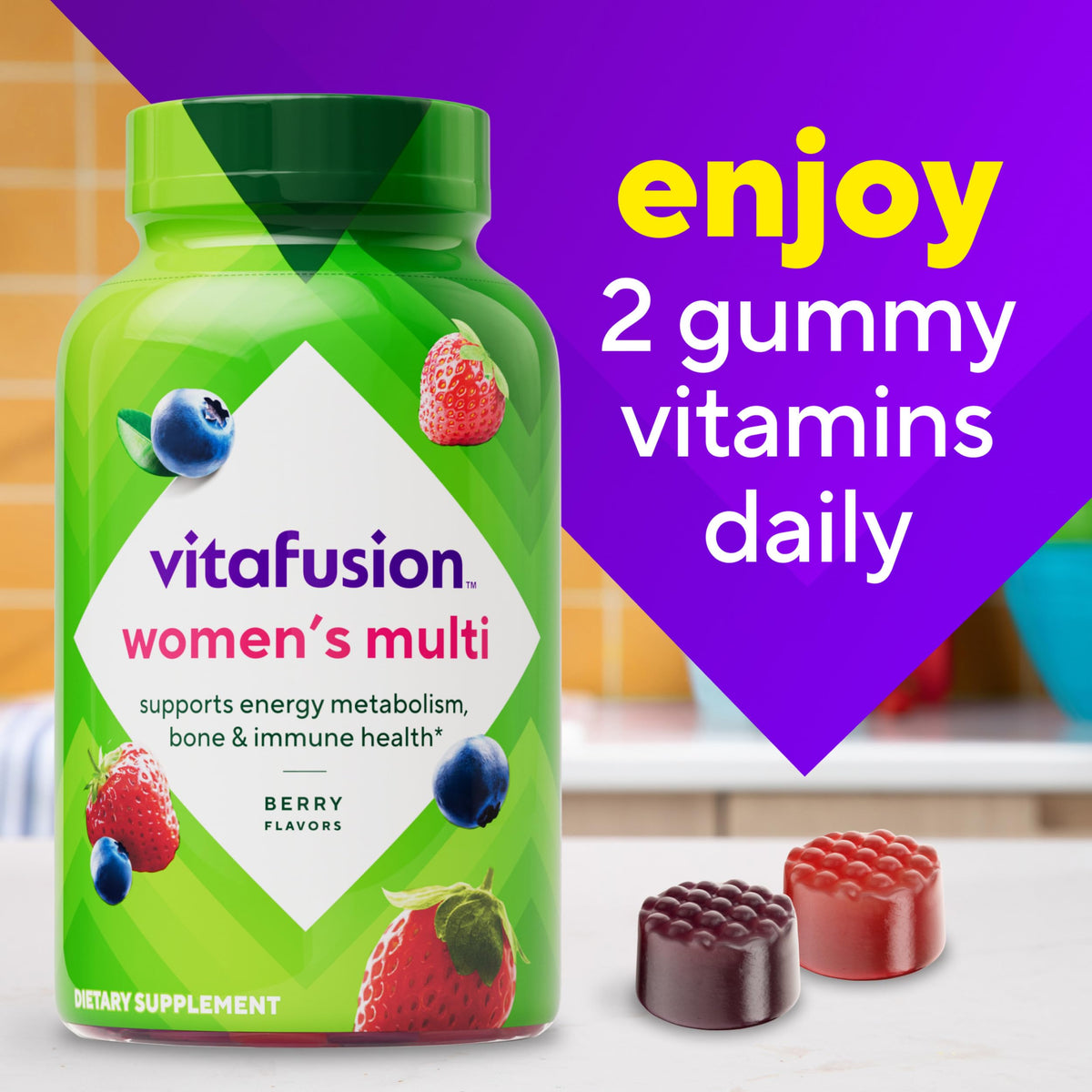 Vitafusion Women's Multivitamin Gummy Berry - 120 Gummies - image 9