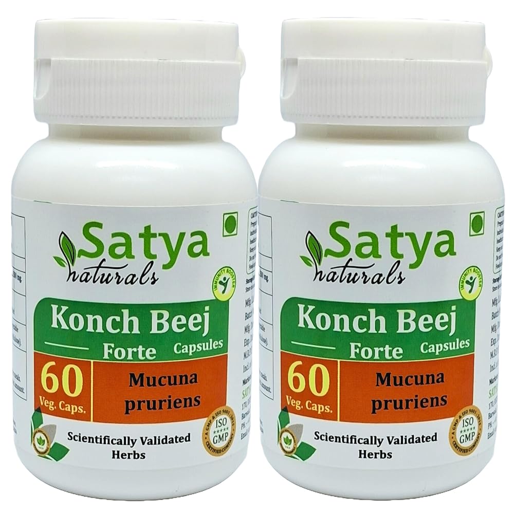 Satya Naturals Konch Beej Forte Capsules 500 mg. 60 Veg. Capsule
