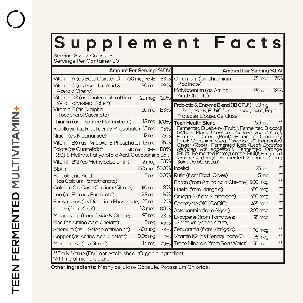 Codeage Teen Multivitamin, Boys & Girls with Omega-3 - 120 Capsules - image 2