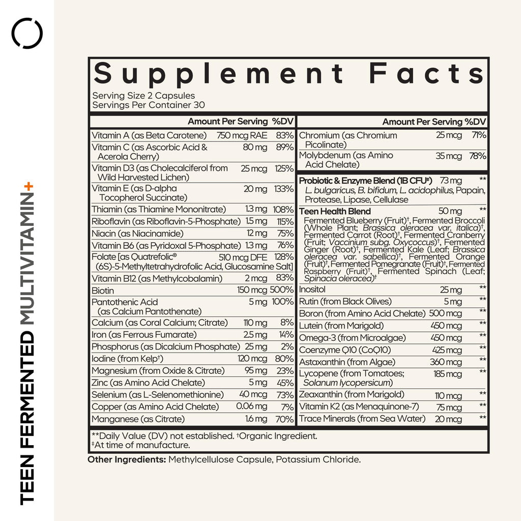 Codeage Teen Multivitamin, Boys & Girls with Omega-3 - 120 Capsules - image 2