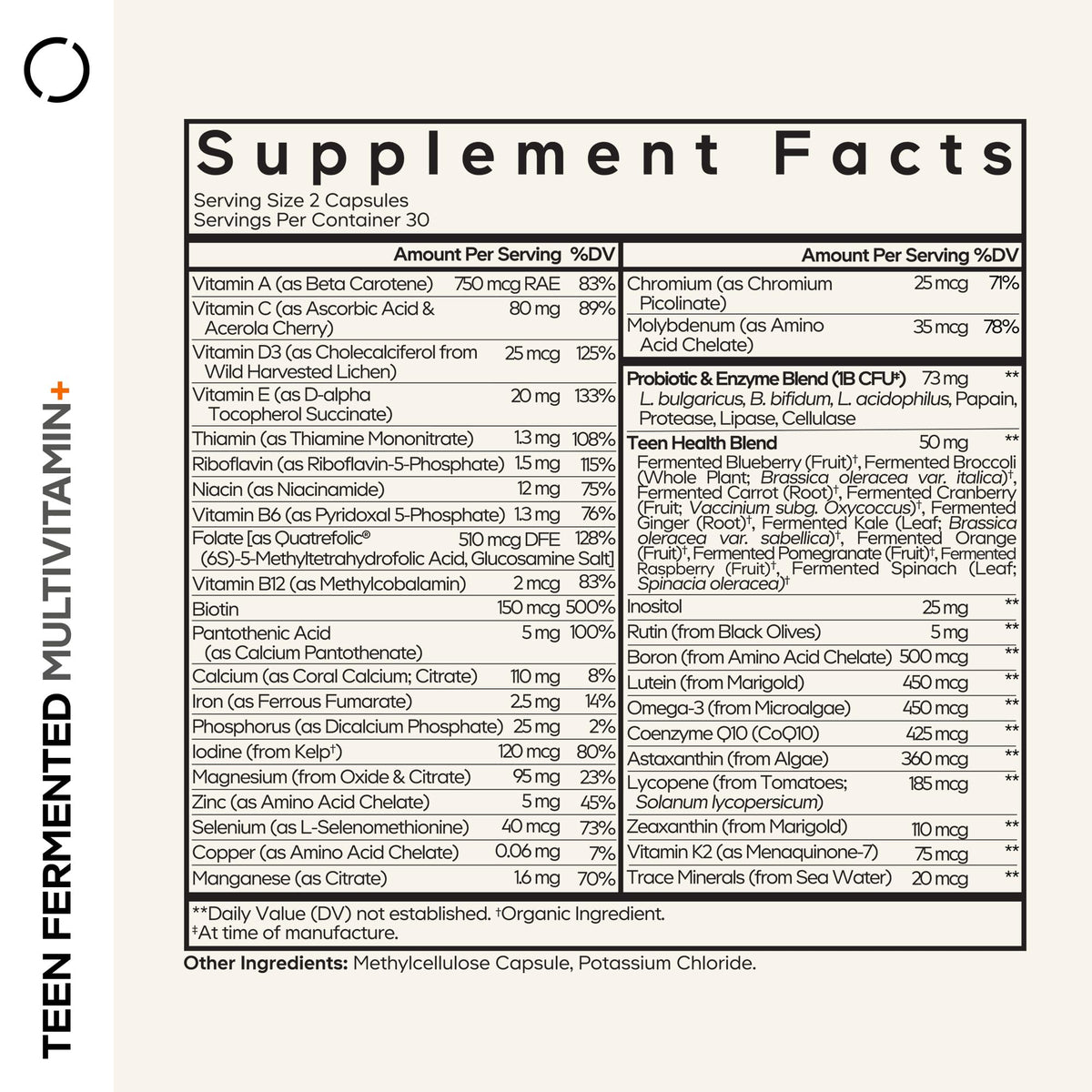 Codeage Teen Multivitamin, Boys & Girls with Omega-3 - 120 Capsules - image 2